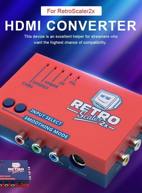 For RetroScaler2x AV To HDMI Converter Video Audio Adapter