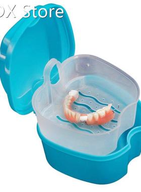 Denture Bath Box Cleaning Teeth Case Dental False Teeth Stor