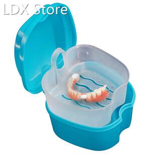 Denture Bath Box Cleaning Teeth Case Dental False Teeth Stor
