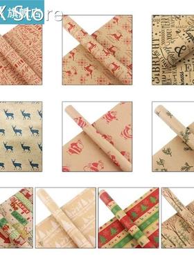 5 Sheets 70x50cm Christmas Element Gifts Wrapping Paper DIY