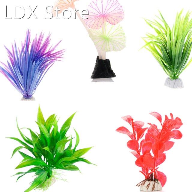 Plastic Artificial Aquarium Plants Decor Submersible Aquatic