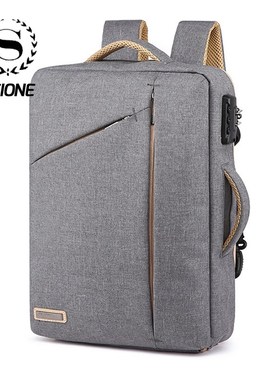 Scione Men Solid Business Laptop Backpack Hide Shoulder Str
