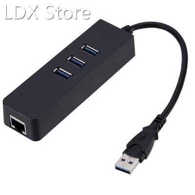 USB To RJ45 Ethernet Adapter Network Card 3 Ports USB 3.0 HU