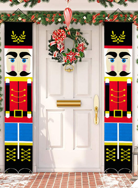 Nutcracker Soldier Christmas Door Banner Ornament Santa Clau