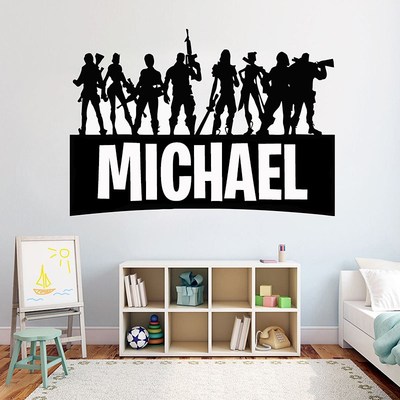 Game Gamer Personalised Name wall Decor Decal video game wal