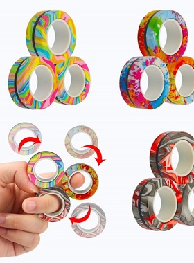 Magnetic Rings AntiStress Fidget Toy Magic RingTool Bracelet