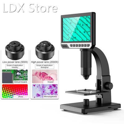 2000X Original 7 Inch HD Dual Lens Digital Microscope Inskam