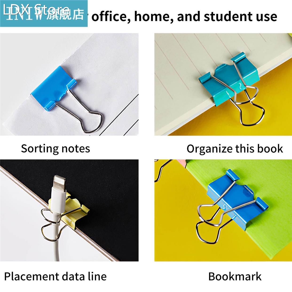 240pcs Binder Clip Set with Different Colors Sizes Rustpro