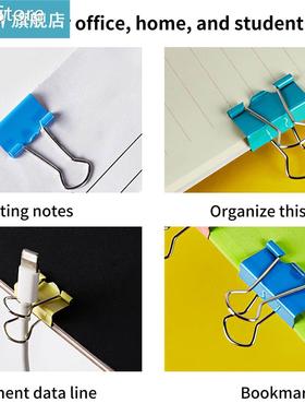 240pcs Binder Clip Set with Different Colors Sizes Rustpro