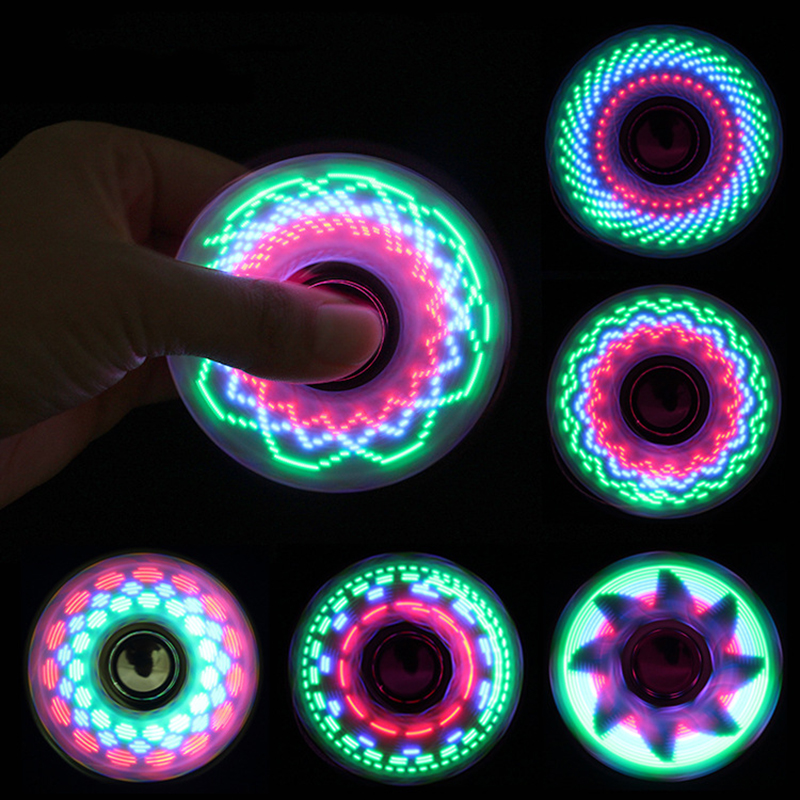 6colors Creative LED Light Luminous Fidget Spinner Changes H