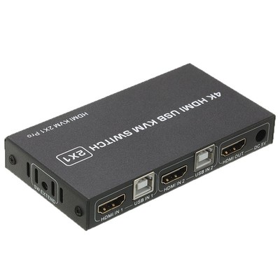 HDMI USB KVM 4K Switcher Splitter 2 Port for Sharing Monito