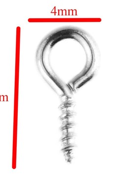 100Pcs Mini Eye Pins Eyepins Hooks Eyelets Screw Threaded  H