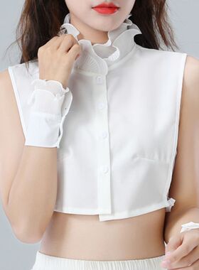 2020 Women Sweet Layer Agaric Ruffles Stand False Fake Colla