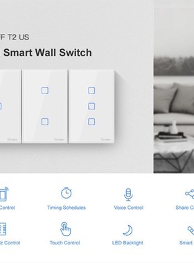 Sonoff T1 T2 T3 Work with Google Home Alexa US Smart Home W