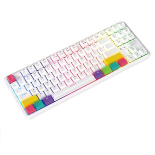 Bluetooth Mechnical Keyboard Wireless Rechargable Battery B