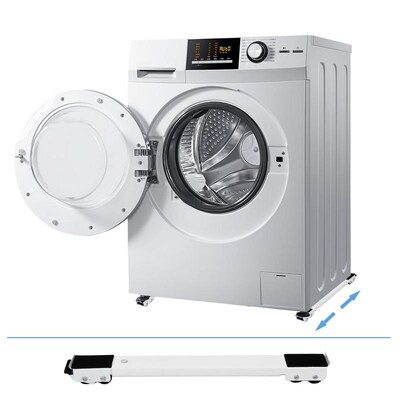 2pcs Movable Washing Machine Stand Adjustable Base Mobile Ro