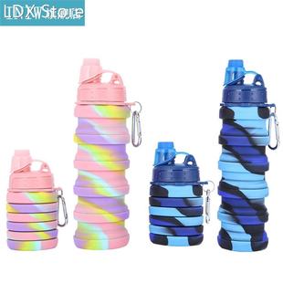 Portable outdoor Foldable cups silicone Hiking Camping Reusa