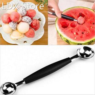 Stee Cream Ball Scoop Fruit Melon Sorbet Ice Spoon Stainless