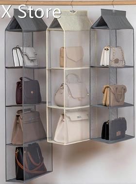 2/3/4 Pockets Hanging Handbag Organizer for Wardrobe Closet