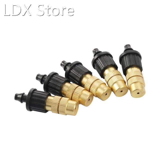 5 pcs adjustable barbed brass misting nozzles garden gardeni