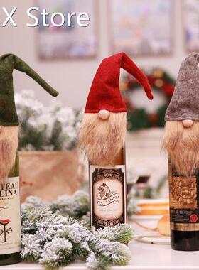 Christmas Wine Bottle Caps Wine Beer Headgear Snowman Stocki