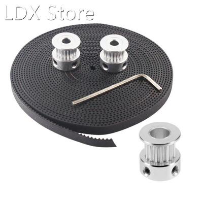 1 Set GT2 16 Teeth 6Mm Bore Timing Belt Pulley Flange Synchr