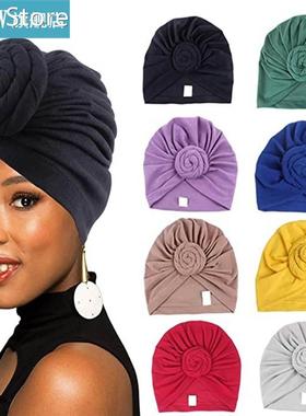 1PC African Pattern Headwrap Pre-Tied Bonnet Turban Caps for