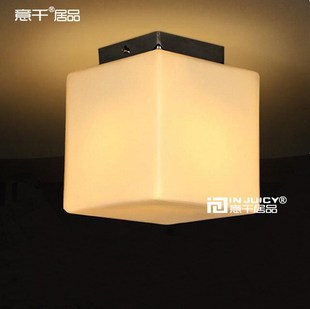 Vintage Cube Sugar Milk Glass Ceiling Lights Lamp Fixtures f