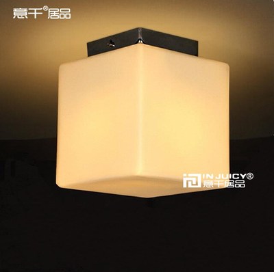 Vintage Cube Sugar Milk Glass Ceiling Lights Lamp Fixtures f