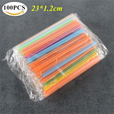 Extra wide 1.3cm Colorful Bubble Tea Milk Drinking Straws Di