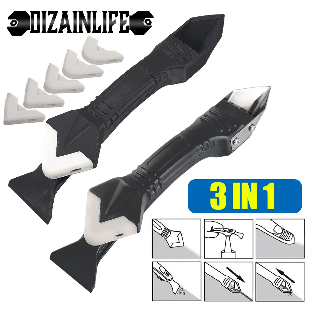 3/5 in 1 Silicone Remover Caulk Finisher Sealant Smooth Plas