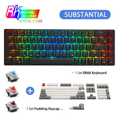 PBT ClassicalKeycapSet Mechanical 65% Gaming Keyboards RK68