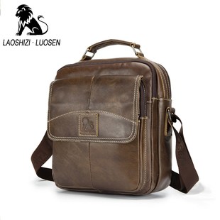 Vintage Men's Genuine Leather Bag Big capacity Crossbody Ba