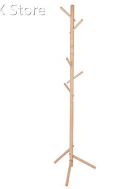 Clothes Rack Free Standing Wood Coat Rack Stand Hat Hanger w