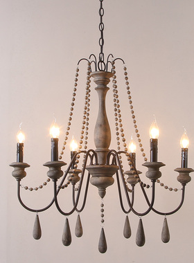 Vintage Wood Chandelier Lighting  Lustres For Living Room Be