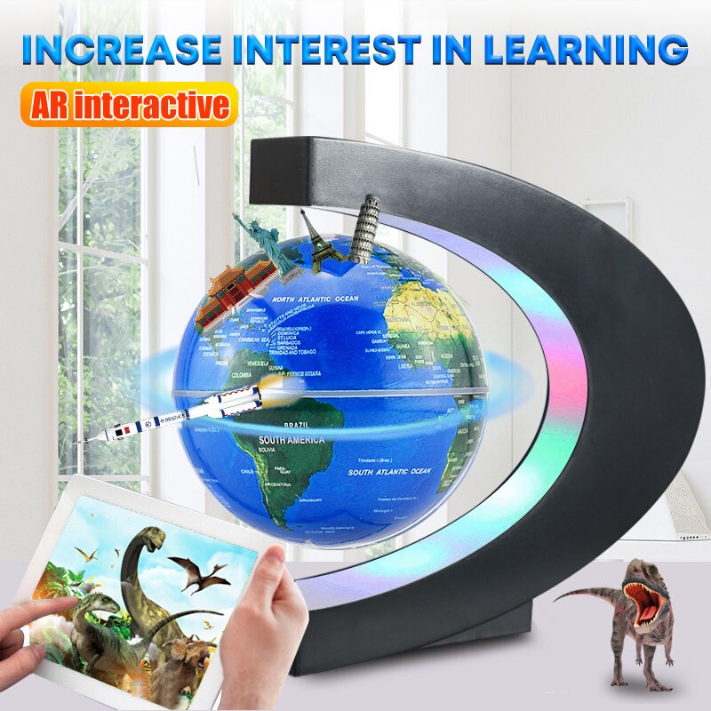 Novelty Magnetic Levitation Globe LED World Map Magnetic Lev