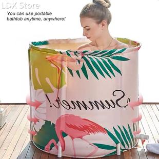 Bath Sauna Portable Bathtub Foldable Free Standing Soaking B