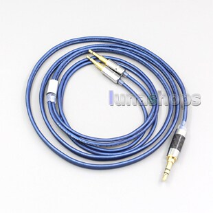 LN006446 Blue 99% Pure Silver XLR 3.5mm 2.5mm 4.4mm Earphon