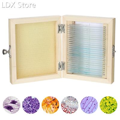 KKmoon 25pcs/set Prepared Microscope Slides Animal Plants In