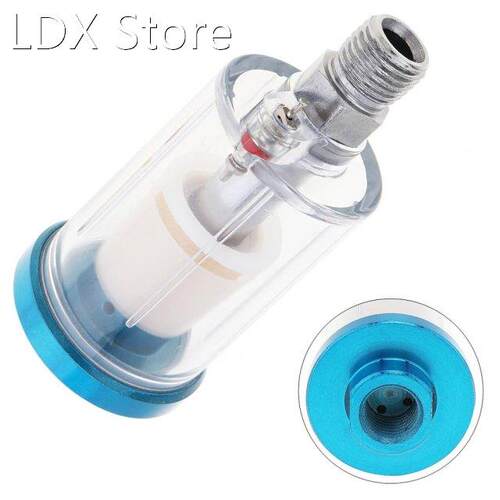 1/4 Inch ABS Sprayer Air Line Filter Water Trap Clear P