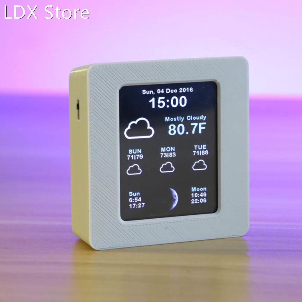 Household Intelligent Wifi Weather Report Clock Time Data Te