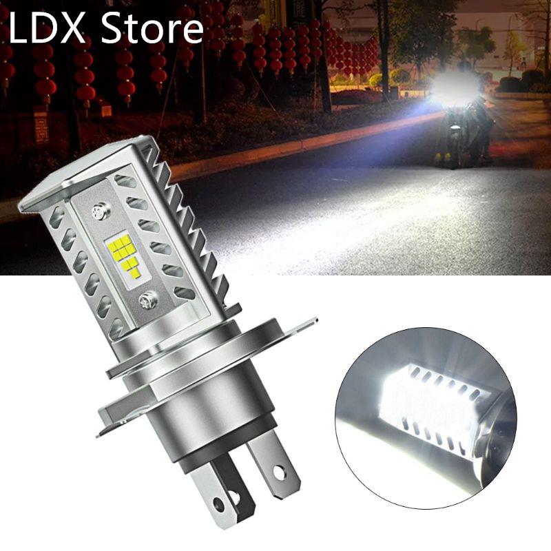 H4 15W CSP 9SMD LED Motorcycle Headlight Bulb HID Hi/Low Bea