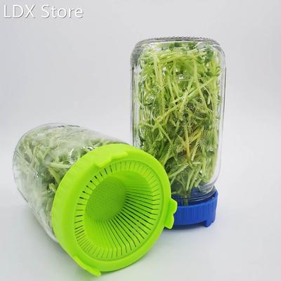 2PCS Mason Jar Sprouting Lid Plastic Seed Sprouter Germinati