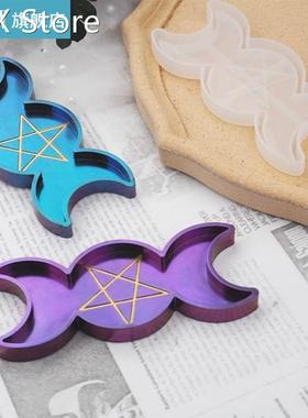 Handmade Moon Star Candle Tray Resin Molds Moon Phase Box Mo
