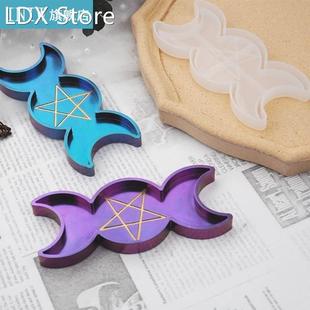Handmade Moon Star Candle Tray Resin Molds Moon Phase Box Mo