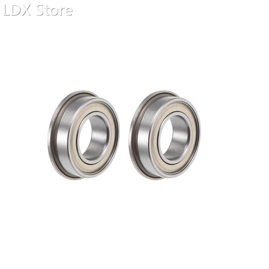 F689ZZ Flange Ball Bearing 9x17x5mm Shielded Chrome Bearings