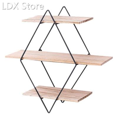 Rustic Wood Wall Floating Shelves Decorative Wall Shelf 3 Ti