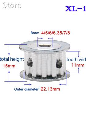 1Pcs XL 14 Tooth 15 Tooth Synchronous Wheel Width 11mm Timin