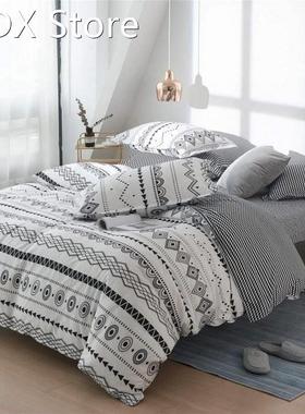 Bohemian Bedding Set Duvet Cover Strap Comforter Cover with
