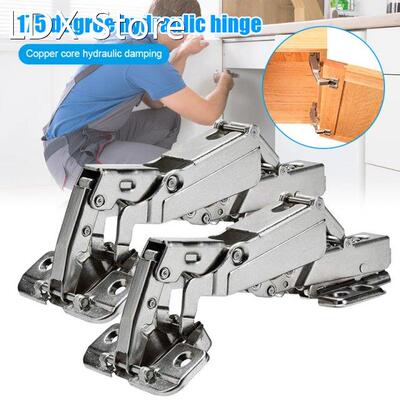 2pcs 175 Degree Hinges Frameless Cabinet Doors Hinges Concea